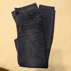 T Tahari Women's Skinny Jeans - Dark Blue Denim